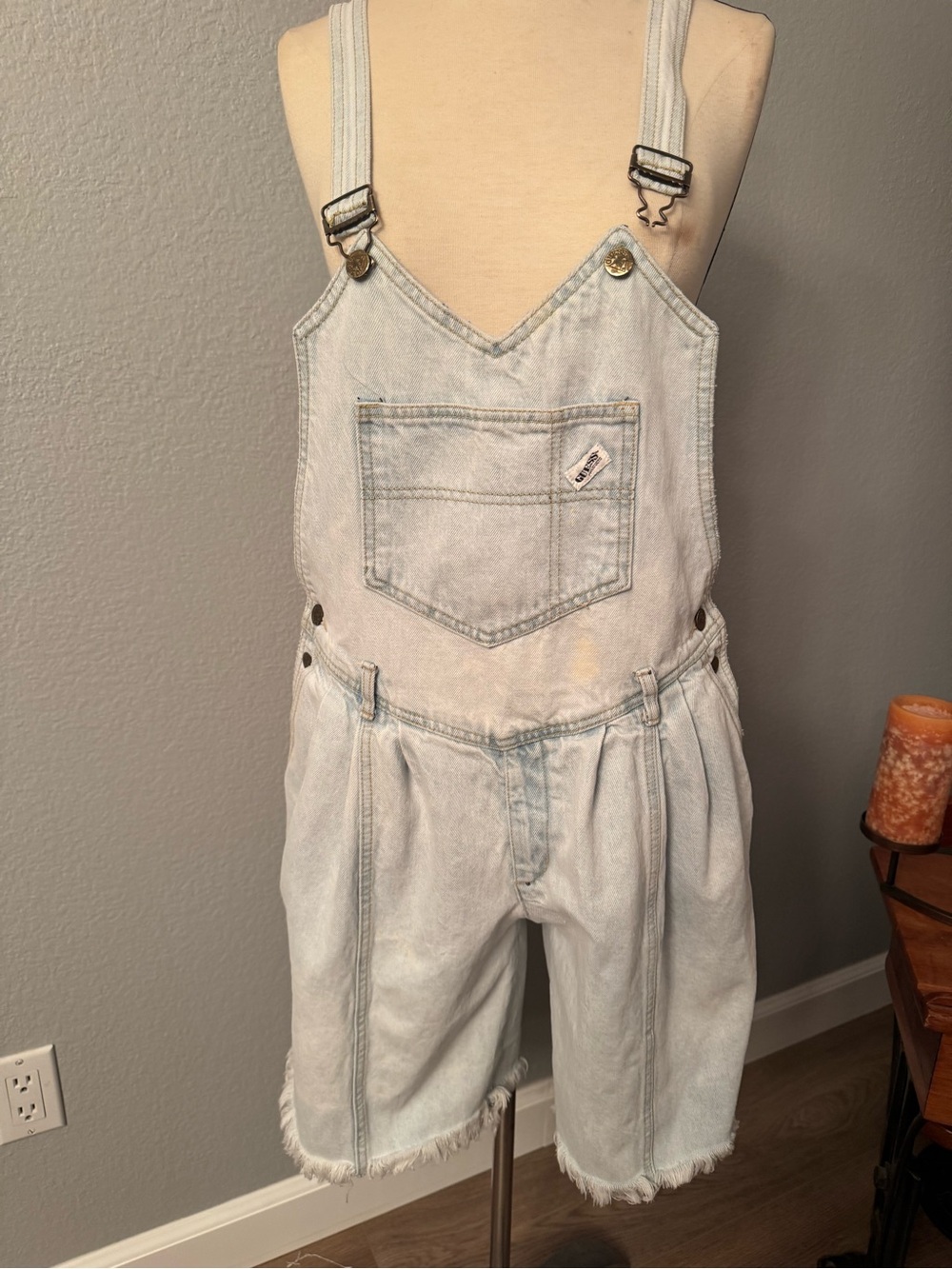 Vintage 80s - Guess Denim Overalls - cut into shorts